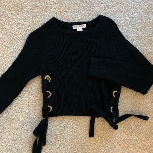 Black Sweater Say What